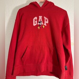 Red Vintage GAP Mickey Mouse hoodie